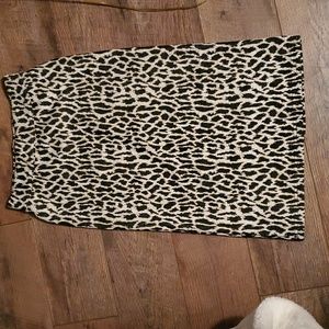 Loft Animal print skirt